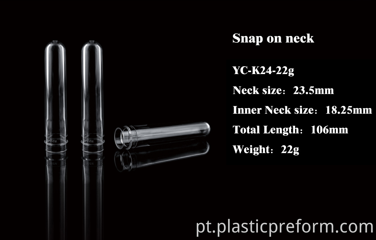 24mm 22g Snap on Neck PET Preform